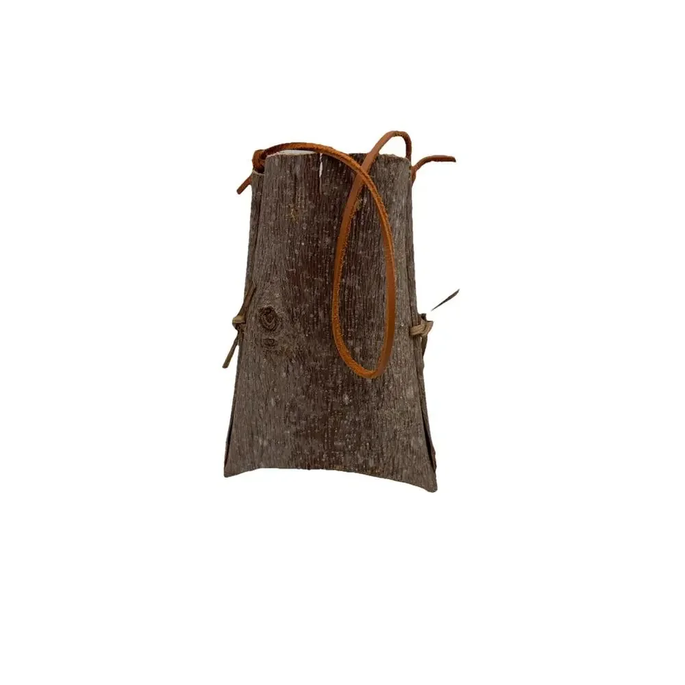 Rustic‎ Primitive Native Appalachian Ethnic Tree Bark Berry Gathering Basket 8x6